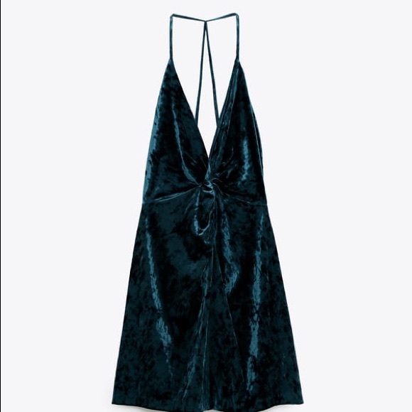 Zara Velvet Mini Dress S - Picture 1 of 4